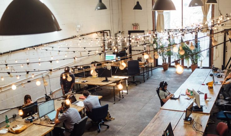 imagem de um coworking